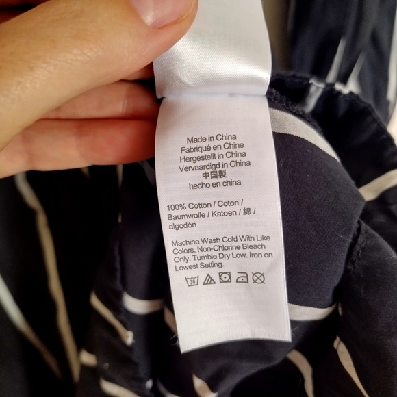 J. Crew Cinched-waist cotton poplin midi dress in stripe sz S - Picture 9 of 11